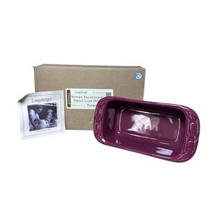 Longaberger Pottery Woven Traditions Small Loaf Dish - Paprika NIB